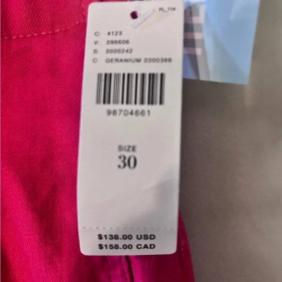 New Maeve Anthropologie Vibrant pink Crop pants - Picture 3 of 6